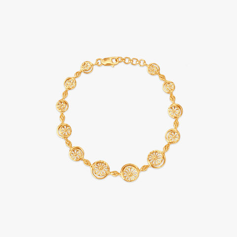 Floral Cascade Gold Bracelet