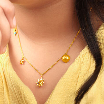 Quirky Chilling Ganesha Necklace for Kids