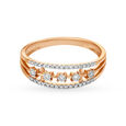14KT Yellow Gold Diamond Finger Ring,,hi-res image number null