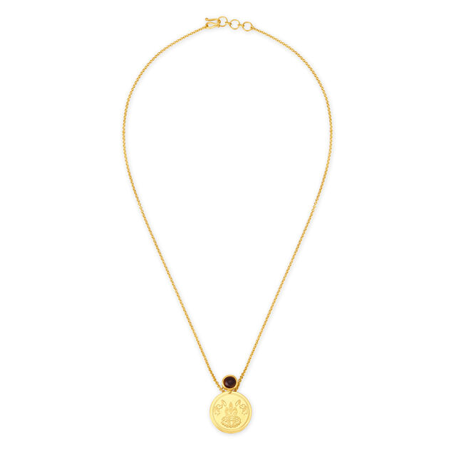 Goddess Lakshmiji Coin Pendant with Chain,,hi-res image number null