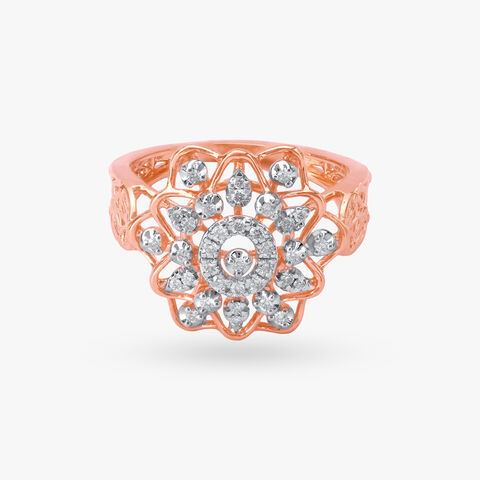 Radiant Rosette Diamond Ring