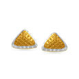 Exalted Yellow Gold Triangular Stud Earrings,,hi-res image number null