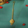 Traditional Floral Gold Maang Tikka,,hi-res image number null