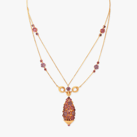 Lush Bloom Gold Necklace Set