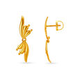 Flamboyant Yellow Gold Radial Drop Earrings,,hi-res image number null