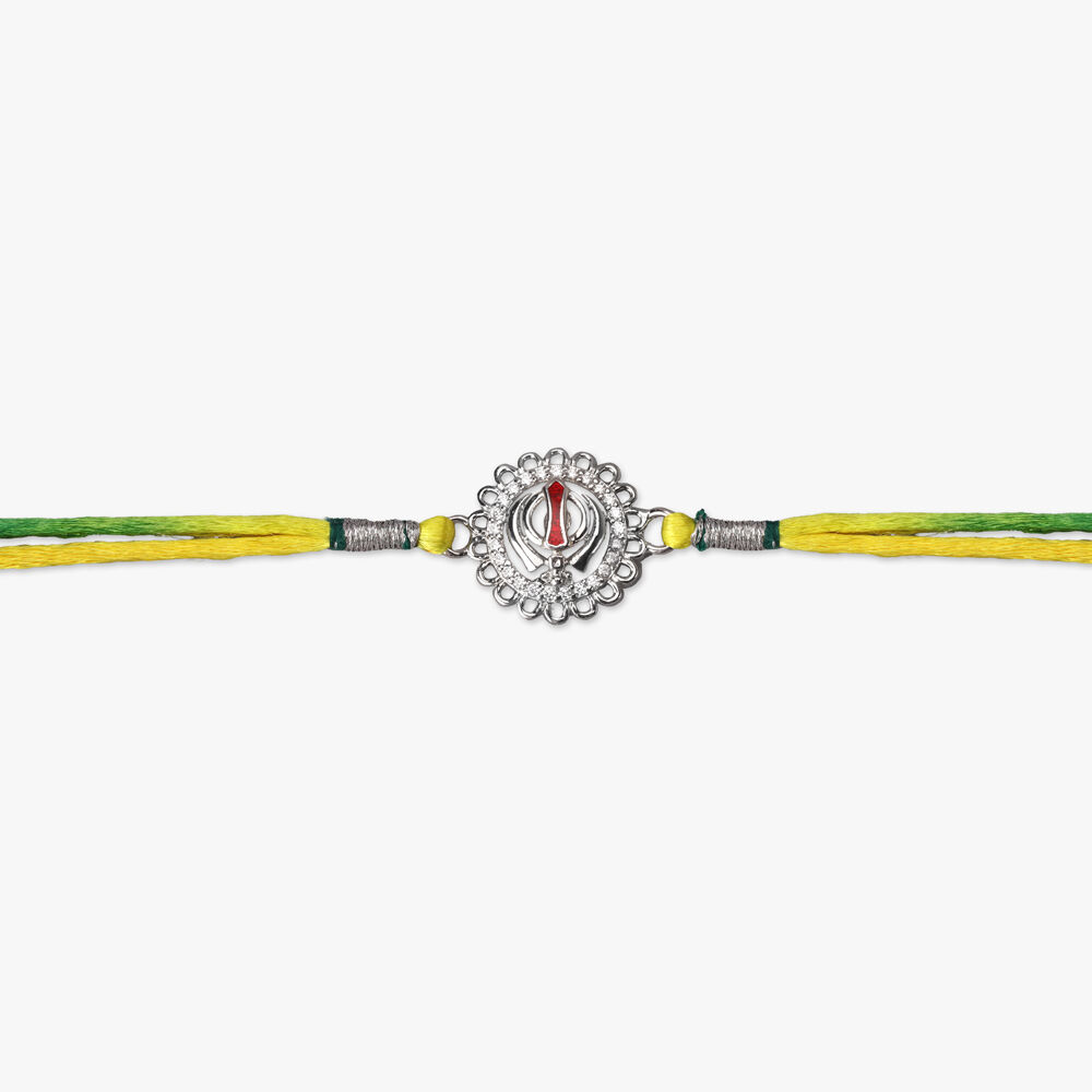 Khalsa Crest Silver Rakhi