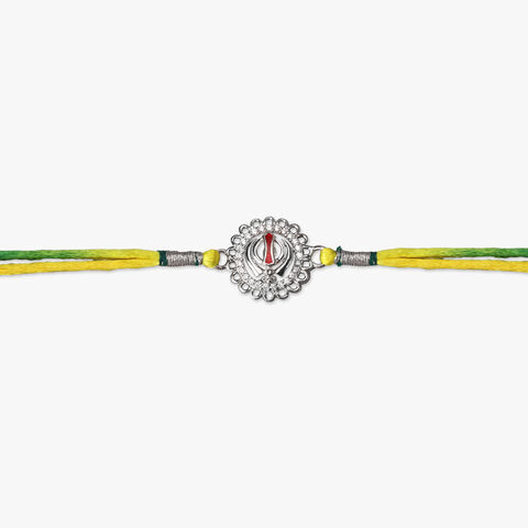 Khalsa Crest Silver Rakhi