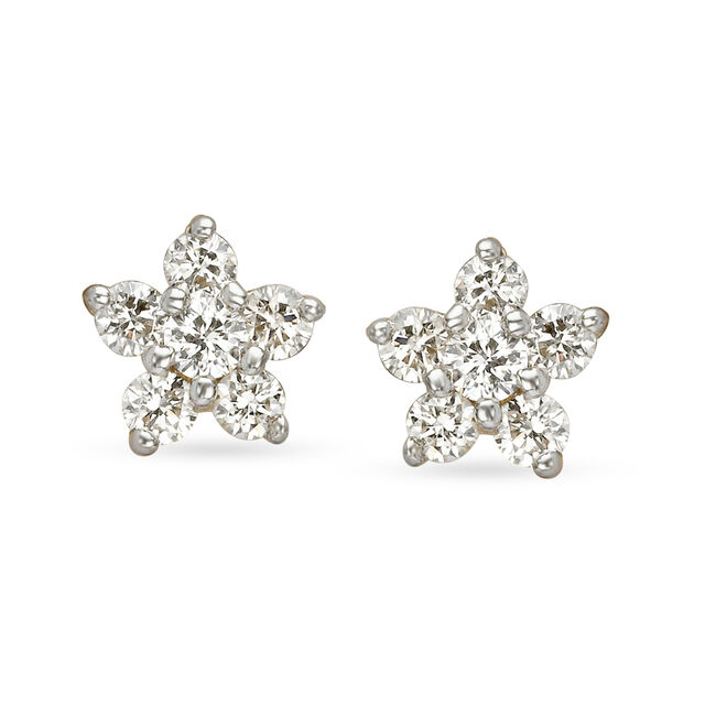 Starry Gold and Diamond Stud Earrings,,hi-res image number null