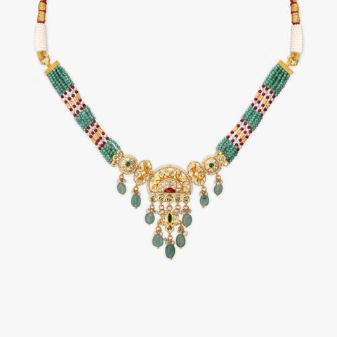 Meadow Drapery Gold Necklace Set