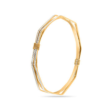 18 KT Yellow Gold Infinity Bangle