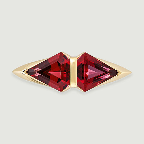 Unified Radiant Pink Garnet Ring