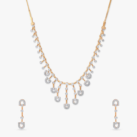 Gleaming Grandeur Diamond Necklace Set
