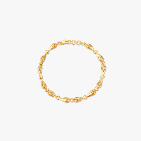 Bow Curve Gold Bracelet