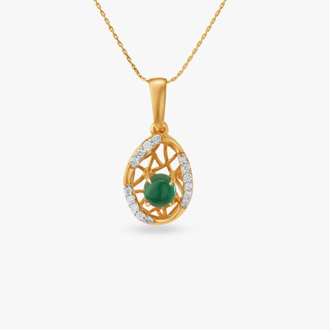 Modern Cage Diamond Pendant