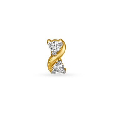 Mia 14KT Yellow Gold Diamond Nose Pin