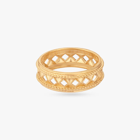 Geometric Cutout Gold Ring alternate view 1