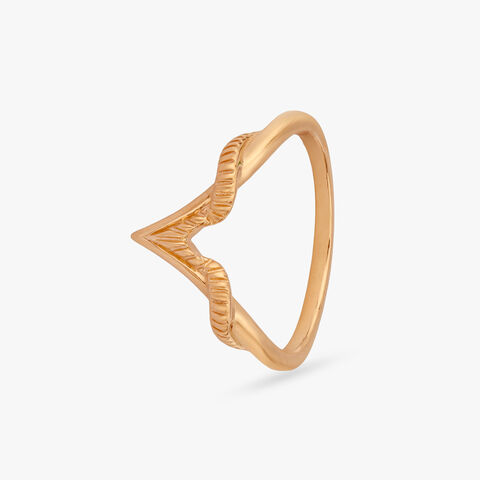 Chevron Vanki Gold Ring