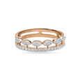 14 KT Round Rose Gold and Diamond Ring,,hi-res image number null
