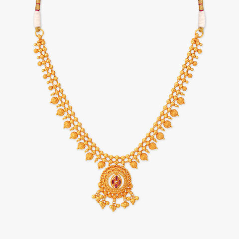 Spiral Trail Gold Necklace Set