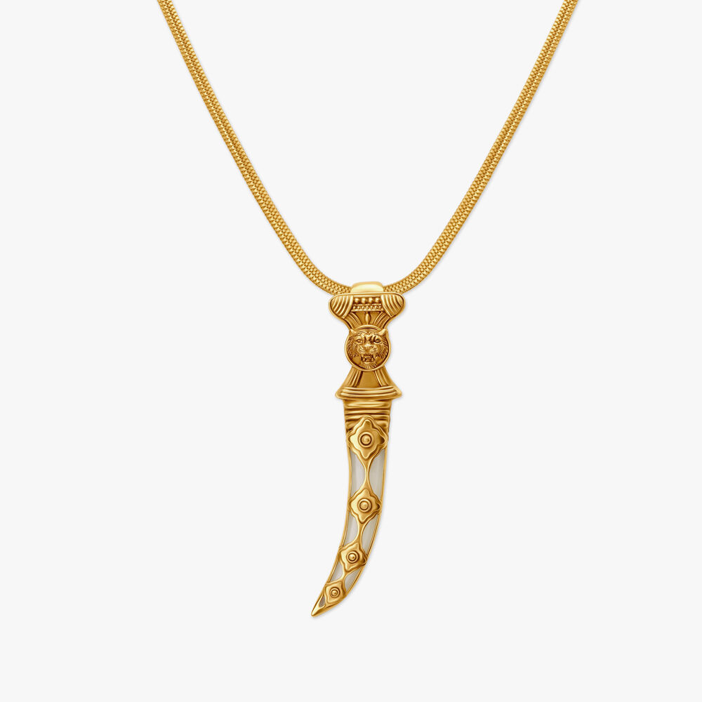 Tiger teeth gold chain store