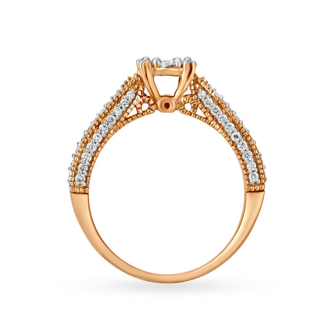 Exquisite Rose Gold and Diamond Ring,,hi-res image number null