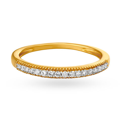Sleek Band Style Diamond Finger Ring