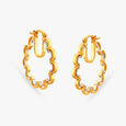 Sophisticated Floral Hoop Earrings,,hi-res image number null