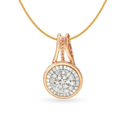 Sophisticated 18 Karat White And Rose Gold And Diamond Pendant