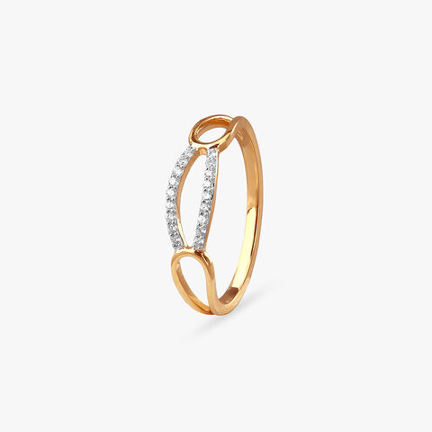 Abstract Cutout Diamond Ring