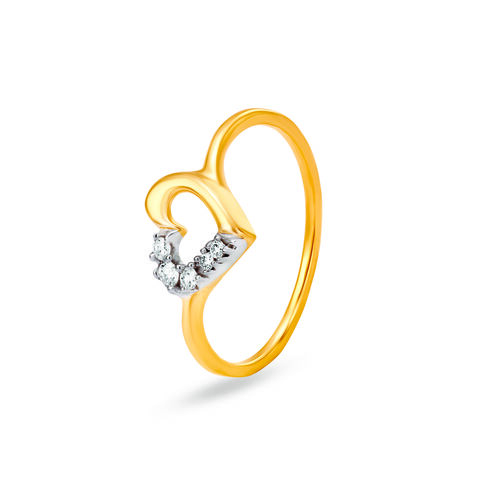 Romantic Diamond Heart Ring