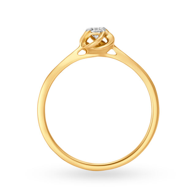 14KT Yellow Gold Ring For Women In Floral Design,,hi-res image number null