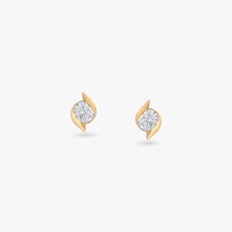 Swirl Embrace Diamond Stud Earrings