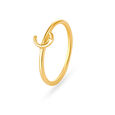 Letter C 14KT Yellow Gold Initial Ring,,hi-res image number null
