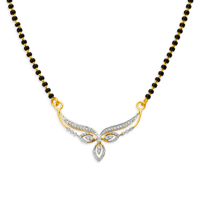 Vines and Floral Diamond Mangalsutra,,hi-res image number null