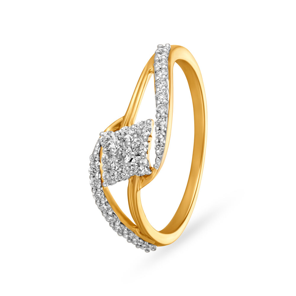 Mia by Tanishq Letter G 14kt Gold Alpha Ring : Amazon.in: Fashion