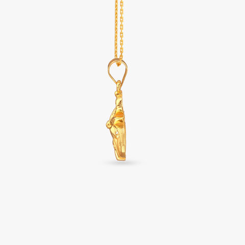 Bloom Crest Gold Pendant