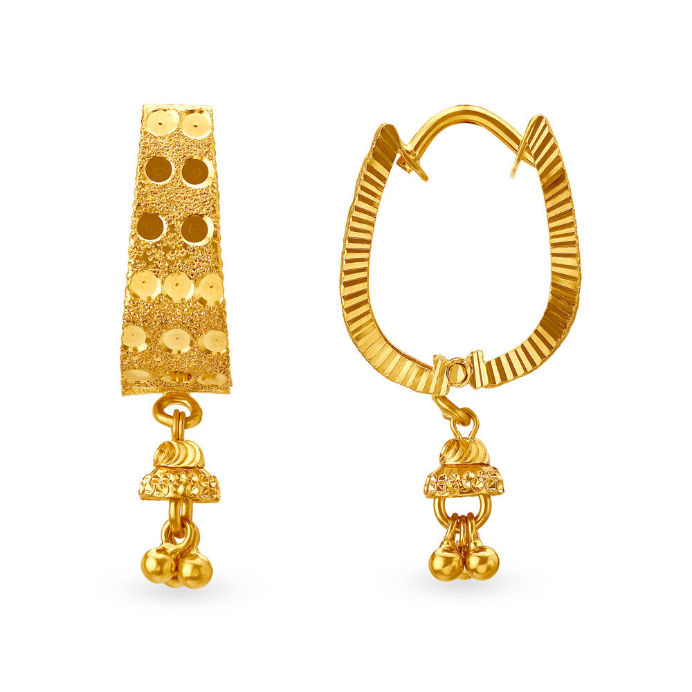 Versatile Lustrous Modern Gold Hoop Earrings
