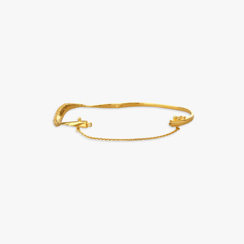 Mesh Twist Gold Bangle