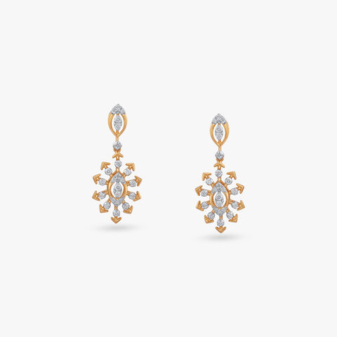 Cosmic Aura Diamond Drop Earrings