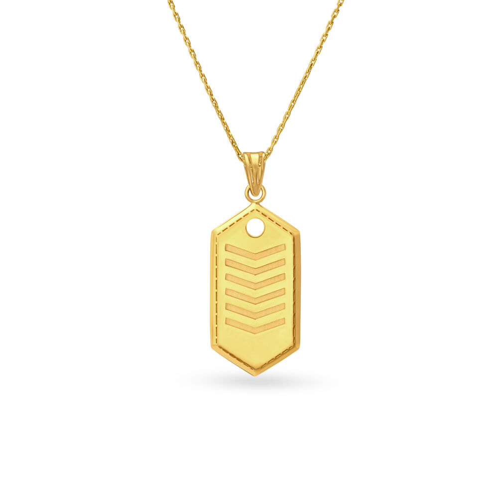 Toscano Laser Cut Pendant Necklace, 14K Yellow Gold