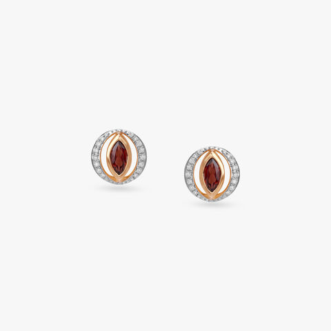 Ember Eclipse Diamond Stud Earrings