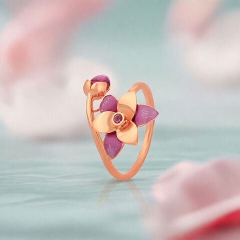 Twilight Petal Tourmaline Ring