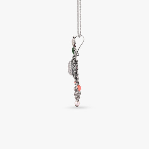 Flame Bloom Silver Pendant