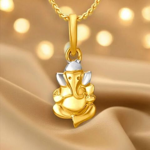 Sublime Lord Ganesha Two Toned Pendant