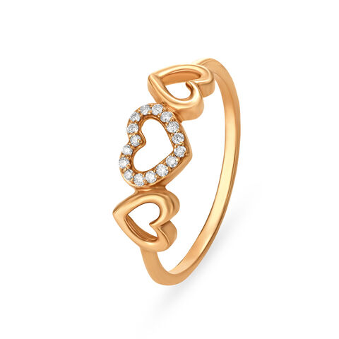 Amorous Heart Diamond Ring