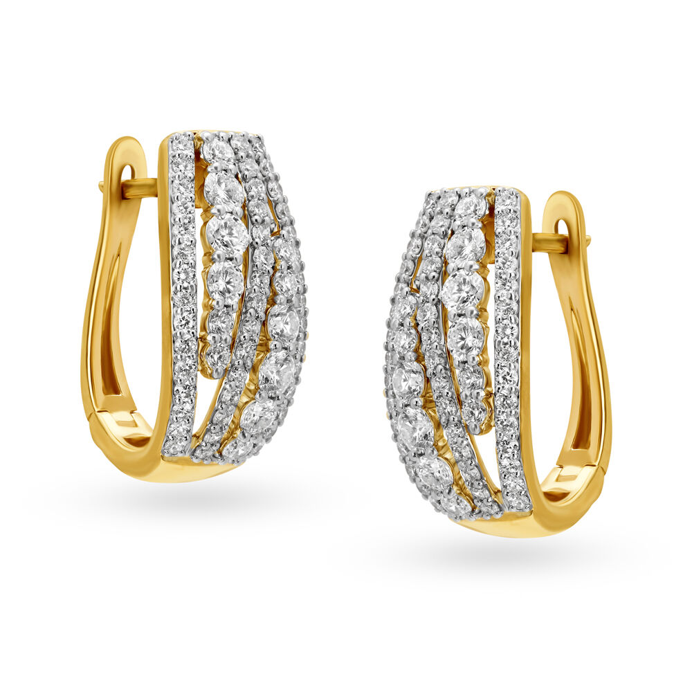 Dazzling Eternity Diamond Hoop Earrings