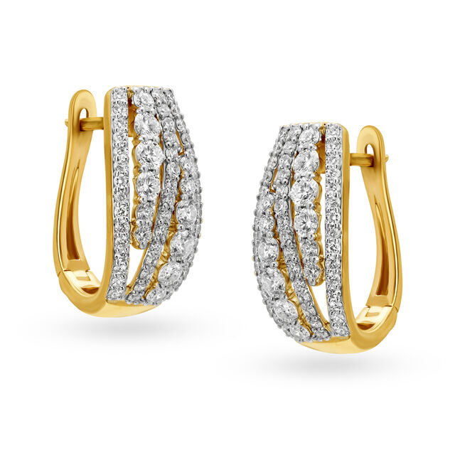 Diamond hoops tanishq