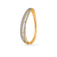Glamorous Diamond Bangle in a Combination of Yellow and White Gold,,hi-res image number null