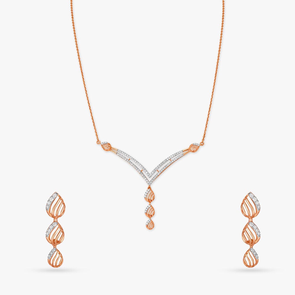 Delicate Diamond Necklace Set