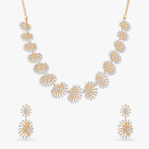 Lustrous Beauty Diamond Necklace Set